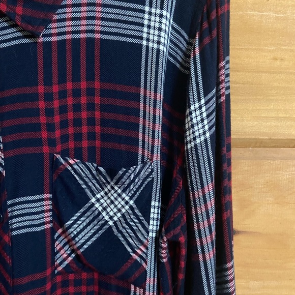 Rails Plaid Button Down Shirt, Dark Navy, Red, White Like New - Picture 8 of 11